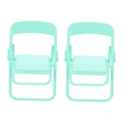 2st Puppenstubenstuhl Mini-hausstuhlmodell Mini- Möbel Kleiner Stuhl Für Mikrospielzeug Wohnaccessoires Für Zu Hause Mini-Stuhl Plastik Light Green ifundom von ifundom