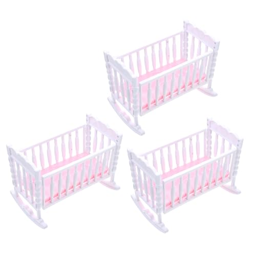 3 STK Doll Shaker Zubehör puppenbett Puppenbettchen Puppenbett Plastikspielzeug Puppenwiege Puppenwiege, simulierte Puppenwiegenspielzeuge Weiß ifundom 3 STK Doll Shaker Zubehör puppenbett Puppenbettchen Puppenbett Plastikspielzeug Puppenwiege Puppenwiege, simulierte Puppenwiegenspielzeuge Weiß ifundom von ifundom
