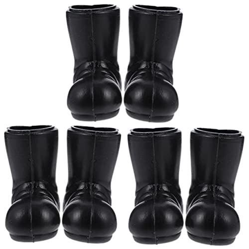 3Paare Weihnachtsmann Stiefel Realistische Miniaturschuhe für Weihnachtsdeko Puppenhaus Zubehör Hochwertige Plastik Weihnachtsstiefel für Kreative Dekoration von ifundom