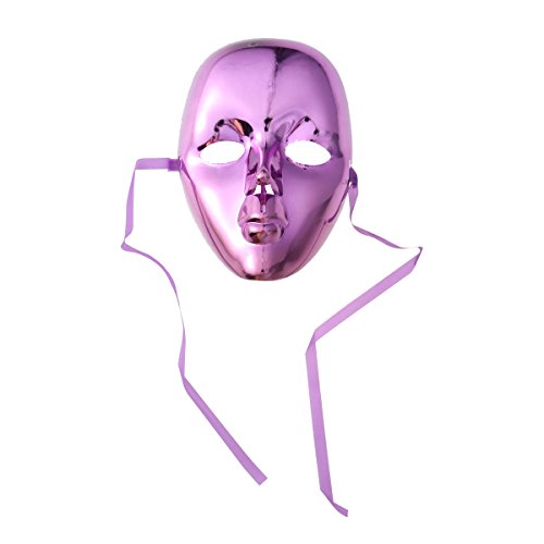 Halloween Dekorationen Vollgesichtsmasken überzogen Karneval Gesicht Performance Requisiten mit elastischem Stirnband (lila) von ifundom