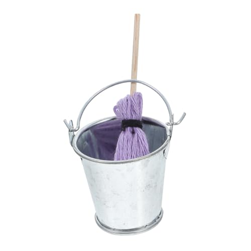 Reinigungsset für Puppenhaus Realistischer und Kleiner Eimer für DIY Heimszenenfotografie Langlebige Materialien Tolle Geschenkidee Kompakte Aufbewahrung von ifundom
