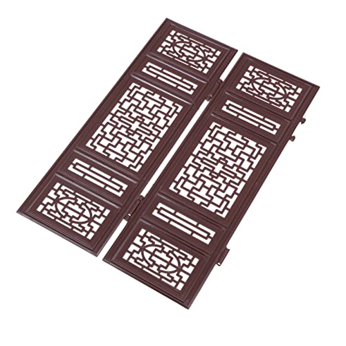 ifundom 1 Paar Mini Chinesischer Bildschirm Miniatur Raumteiler für Puppenhäuser Dekoration Lebendige Designs für Kreative Szenen und Rollenspiele von ifundom