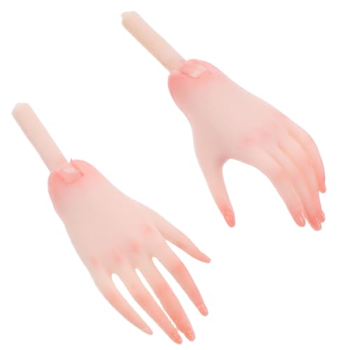 ifundom 1 Paar Puppenpalme Zylinder-Kit Modellpuppen Miniaturpuppen Puppen Zubehör Teile Hand Teile für Puppen Puppenhaus-Reparaturwerkzeuge Handteile für DIY-Puppen Plastik Rosa von ifundom