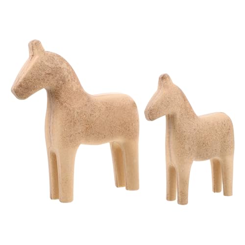 ifundom 1 Paar Skandinavisches Holzpferdstatue Gefertigtes Holz Tier Figur Pferddekor Für Häusliche Pferdes Ornament Horse Desktop ifundom 1 Paar Skandinavisches Holzpferdstatue Gefertigtes Holz Tier Figur Pferddekor Für Häusliche Pferdes Ornament Horse Desktop von ifundom