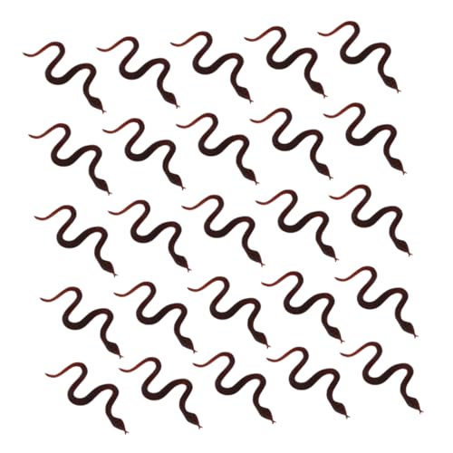 ifundom 1 Satz 100 Stück Halloween-mini-Schlange Kreative Schlangen Simuliertes Streiche Plastikschlangen Halloween- Modelle Für Geisterhäuser Partyspielzeug PVC Brown von ifundom
