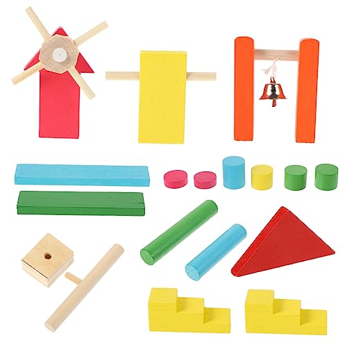 ifundom 1 Satz 26 Stück Domino-Mechanismus für kinderspielzeug spielzeuge Pädagogisches blockiert -Kit Dominosteine ​​ Holz von ifundom
