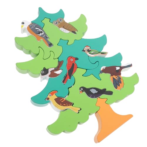 ifundom 1 Satz 3D-Stereo-Puzzle Puzzlematte Kinderspielzeug Pädagogische Rätsel Für Kognitive Spielsachen Erleuchtungs-Puzzle- Kinderrätsel 3D-Puzzles Hölzern Green von ifundom