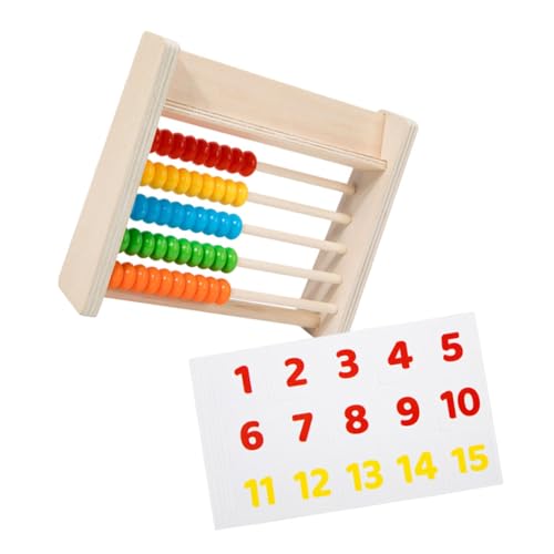 ifundom 1 Satz Abacus-Ständerspielzeug Holz Frühkindliche Bildung Rechnen Lernen holzspielzeug Werkzeug Berechnung Abakus Säulenabakus Papier von ifundom