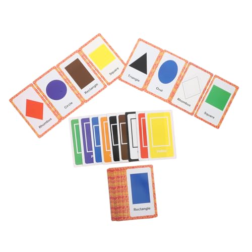 ifundom 1 Satz Alphabet-Karten stickkarten für kindercards lernkarteikarten Index Cards adventsgeschenke Lernspielzeug für Kleinkinder Spielkarten Farbform-Lehnkarten Papier von ifundom