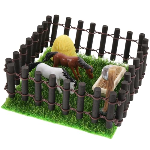 ifundom 1 Set Miniatur-pferderanch-Modell Im Maßstab 1:12 Realistisches Bauernhof- für Puppenhaus-Spielzeug Pferdestall-Set ifundom 1 Set Miniatur-pferderanch-Modell Im Maßstab 1:12 Realistisches Bauernhof- für Puppenhaus-Spielzeug Pferdestall-Set von ifundom