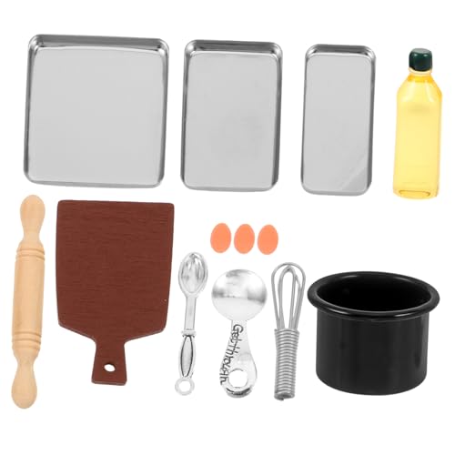 ifundom 1 Satz Backzubehör Für Die Küche Miniatur Klein Minis Kekse Küchengeräte Küchenutensilien Simulation Backwerkzeuge Mini-eiermischer Mini-hausbackwerkzeuge Holz von ifundom