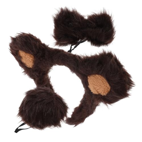 ifundom Bezauberndes Tierkostüm-Set Mit Bärenohren Stirnband Und Fliege Für Bühnengeburtstage Und Feiertagsveranstaltungen von ifundom