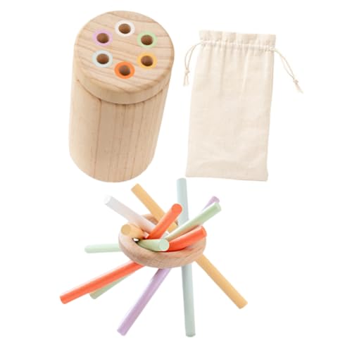 ifundom Zylinder Jungen Und Mädchen Balance Sticks Holzbausteine ​​Hand-Auge-koordinationstraining Sensorisches Integrationsspielzeug von ifundom