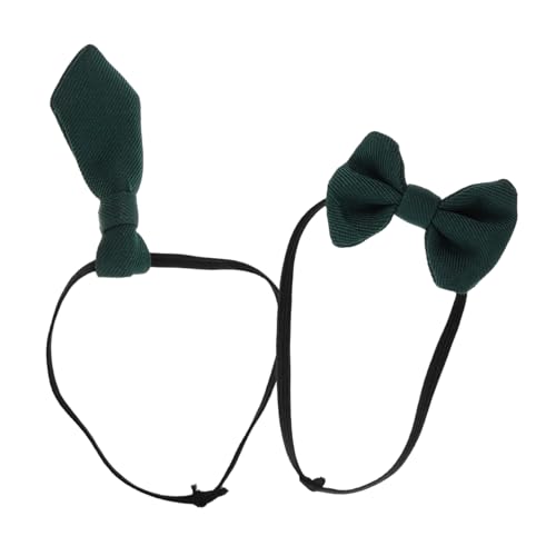 ifundom 1 Satz Baumwollpuppe Binden Puppen Krawattenmode Puppen -Krawatten -Accessoires Puppen Formelle Krawatten Puppenzubehör Selber Machen Miniatur -Bowtie -Dekoration Dark Green Stoff von ifundom