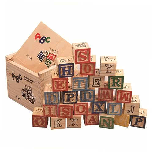 ifundom 1 Satz Bausteine-Buchstaben Balance-spielset Kind Bausteine Holzgebäude Zahlenspielzeug Hölzern von ifundom