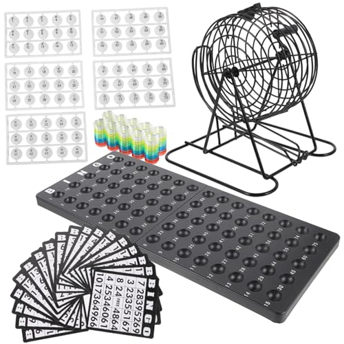 ifundom 1 Satz Bingo Kinderspielzeug Brettspiel Unterhaltungsspielzeug Für Partys Lotterie Rollenkäfig Lustiges Für Partys Party -Requisiten Partyspiel Plastik von ifundom