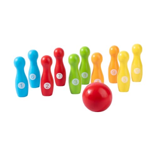 ifundom 1 Satz Bowling Outdoor draußen zabawki stymulujące rozwój Educational Toys Lernspielzeug für Lernspielzeug für Kleinkinder hölzern Colorful von ifundom