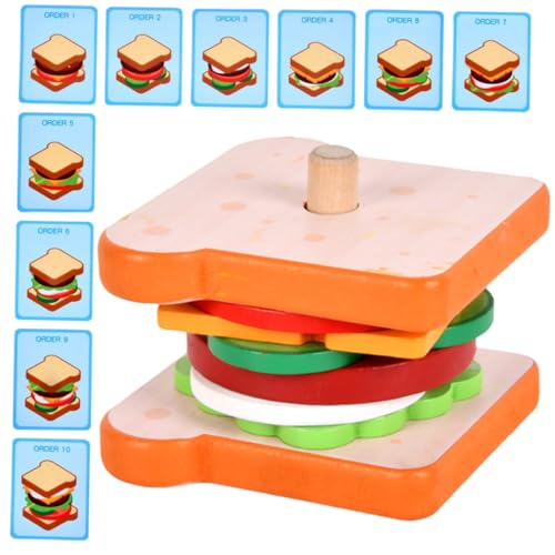 ifundom 1 Satz Burger- Lernen Feinmotorik- für Kleinkinder 1-3 holzspielzeug für Kognitionsspielzeug stapeln manuelle Matching-Erkennung ifundom 1 Satz Burger- Lernen Feinmotorik- für Kleinkinder 1-3 holzspielzeug für Kognitionsspielzeug stapeln manuelle Matching-Erkennung von ifundom