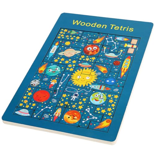 ifundom Pädagogisches Holzpuzzlespielzeug – Weltraumplaneten-Puzzle Für Kleinkinder Von 1–3 Jahren Fördert Intelligenz Und Feinmotorik von ifundom