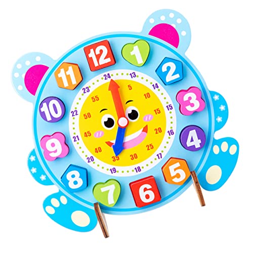 ifundom 1 Satz Cartoon-Uhr kinderlernuhren Puzzle Holzspielzeug Uhr Pädagogisches Lernspielzeug Holzuhr Lernspielzeug Uhr Lernuhr aus Holz Lehrmittel Blue ifundom 1 Satz Cartoon-Uhr kinderlernuhren Puzzle Holzspielzeug Uhr Pädagogisches Lernspielzeug Holzuhr Lernspielzeug Uhr Lernuhr aus Holz Lehrmittel Blue von ifundom