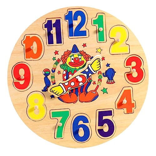 ifundom 1 Satz Clown aus Holz Uhr interaktives Puzzle Vorschulspielzeug knobeleien für holzspielzeug Holzuhr Clown-Puzzle- kreatives Uhrenspielzeug hölzern ifundom 1 Satz Clown aus Holz Uhr interaktives Puzzle Vorschulspielzeug knobeleien für holzspielzeug Holzuhr Clown-Puzzle- kreatives Uhrenspielzeug hölzern von ifundom