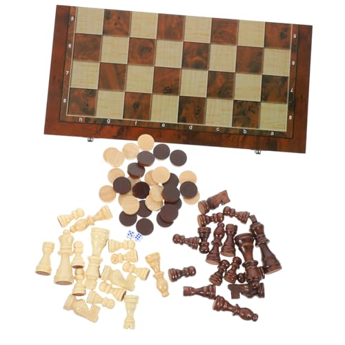ifundom 1 Satz DREI in einem Schach Kinderspiele Bretter Brettspiel Dame für Erwachsene Hinweis Schachbrett Schachbrett für Backgammon aus Holz Backgammon-Schachbrett hölzern ifundom 1 Satz DREI in einem Schach Kinderspiele Bretter Brettspiel Dame für Erwachsene Hinweis Schachbrett Schachbrett für Backgammon aus Holz Backgammon-Schachbrett hölzern von ifundom