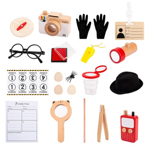 ifundom Detektiv-Set Für Kleinkinder Für Jungen Und Mädchen Im Alter Von 3–5 Jahren Werkzeugsets Für Jungen Und Mädchen Detektivzubehör Entdeckerkostüm Spielzeug von ifundom