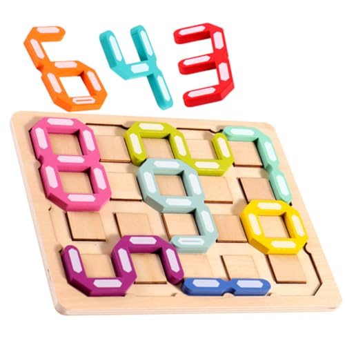 1 Satz Digitales Labyrinth Holzspielzeug Lernspielzeug für Kinder Kinderspielzeug Rätsel Kinderzubehör Lernspielzeug für den Haushalt Anzahl Puzzle Produkte für Kinder hölzern von ifundom