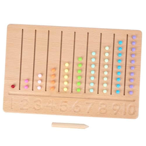 ifundom Pädagogisches Zahlen-lernspielzeug-Set Kleinkind-aktivitäten-Spielzeug Passendes Spielzeug Holzperlen Zählspielzeug Vorschulpädagogik von ifundom