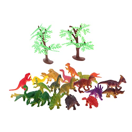 ifundom 1 Satz Dinosaurier-modellspielzeug Blitzlaterne Seifenspender-Etikett Dekorationsmodell Rollband Befestigung Kinderspielzeug Spurlichtschiene Fischgrätenschaufel Solar- Plastik von ifundom
