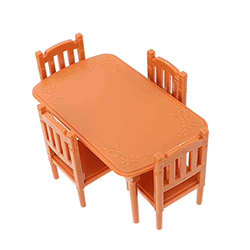 ifundom 1 Satz Esstisch deko für Ideas spielsachen für small Desk Esszimmerstuhl Puppenhaustisch Spielhausmöbel Plastik Khaki von ifundom