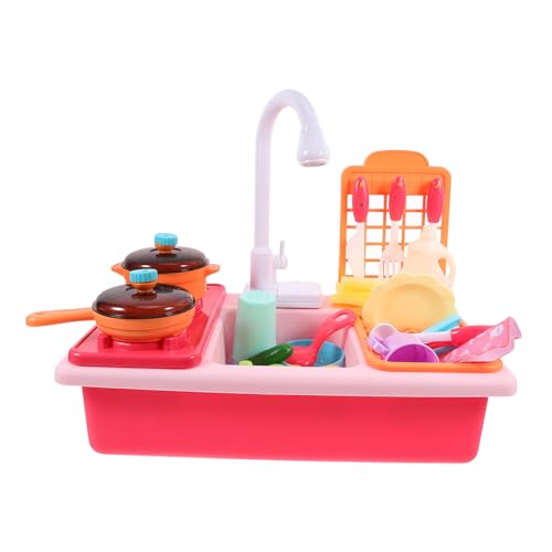 ifundom 1 Satz Geschirrspüler Für Kinderküche Spielküchenzubehör Sinken Mit Fließendem Wasser Waschbecken Kleinkind Waschbecken Plastik Rosa ifundom 1 Satz Geschirrspüler Für Kinderküche Spielküchenzubehör Sinken Mit Fließendem Wasser Waschbecken Kleinkind Waschbecken Plastik Rosa von ifundom
