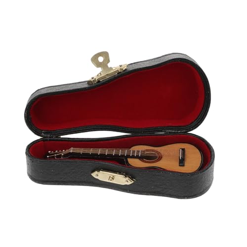 ifundom 1 Satz Gitarrenverzierungen Dekoration Holzspielzeug Mini-gitarrenmodell Aus Holz Miniatur-Gitarre Aus Holz Puppenhaus-mini-gitarrenmodell Einzigartige Mini-Gitarre Plastik von ifundom