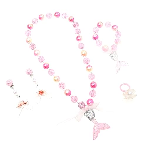 ifundom 1 Satz Halskette für kindergeschenke Halskette kindergeburtstags mitgebsel Schmuck Ohrringe Schmuckset Meerjungfrau Armband Plastik Rosa ifundom 1 Satz Halskette für kindergeschenke Halskette kindergeburtstags mitgebsel Schmuck Ohrringe Schmuckset Meerjungfrau Armband Plastik Rosa von ifundom