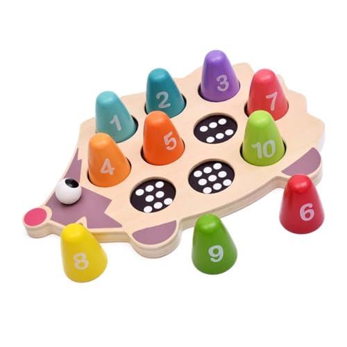 ifundom 1 Satz Igel-Puzzle Zahlen-Matching-Puzzle Kinderspielzeug Pädagogisches Lernspielzeug Passendes Aus Holz Mathematikspielzeug Colorful Hölzern von ifundom