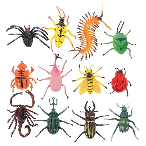 ifundom 1 Satz Insektenspielzeug-Simulationstier-Set Critter zabawki stymulujące rozwój Lernspielzeug Fehlerfänger Insekten Figur Insekten Mikro-Landschaftsdekor Mini-Insektenfiguren PVC von ifundom
