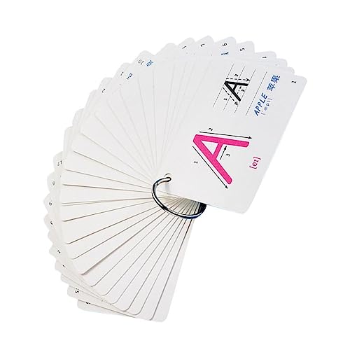 ifundom 1 Satz Karte mit 26 Buchstaben Lernen kindererziehung Englisch Alphabet Karten klein Alphabetisierungskarte für ABC-Buchstabe englische Rechtschreibkarte Weiß von ifundom