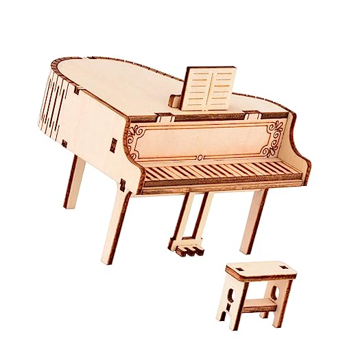 ifundom 1 Satz Klavier Spieluhr mechanisches Puzzle Klavierpuzzle Vorbau-Kit DIY Spielzeug Rätsel Spielset aus Holz Klavierverzierungen Bildungsmodell Handbuch Musikbox Geschenk 3D hölzern von ifundom
