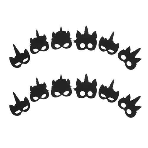 ifundom 1 Satz Kostüm Gesicht Maskerade- Für Frauen Masken Zum Schmücken Party Led- Halloween Flecken Maskerademaske Maskenmaske Gruselige Bärenmaske Whiteboard Black von ifundom