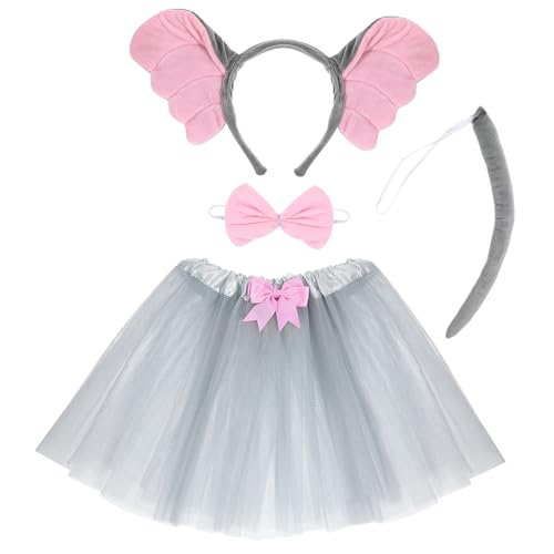 ifundom 1 Satz Kostümset für Elefant Ohren Stirnband Fliege Rock Tierkostüm für Karneval Halloween und Geburtstagsfeiern Leicht und Bequem für Cosplay Events ifundom 1 Satz Kostümset für Elefant Ohren Stirnband Fliege Rock Tierkostüm für Karneval Halloween und Geburtstagsfeiern Leicht und Bequem für Cosplay Events von ifundom