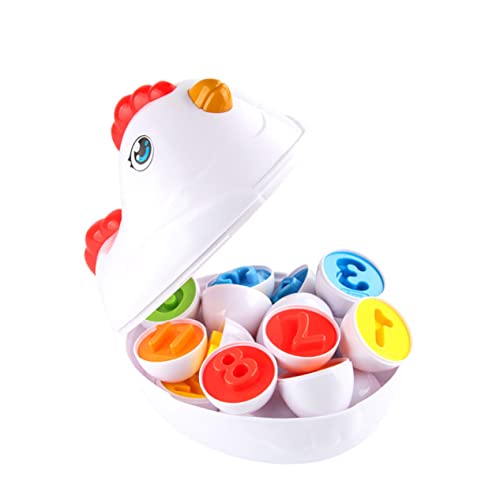 ifundom 1 Satz Küken verdreht lernspiel bastelzeug für laubsägen für Crafts for Puzzle lustige passende Eier lustige Zahleneier Plastik von ifundom