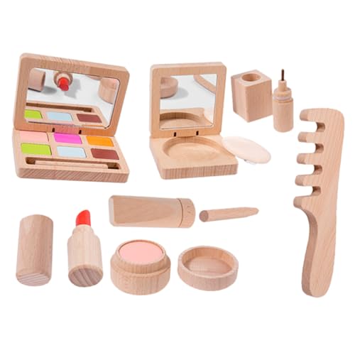 ifundom 1 Satz Make-up- Schminkset Für Mädchen Make-up Spielset Für Den Schönheitssalon Für Machen Sie Make -up - Vor Für Mädchen Hölzern von ifundom
