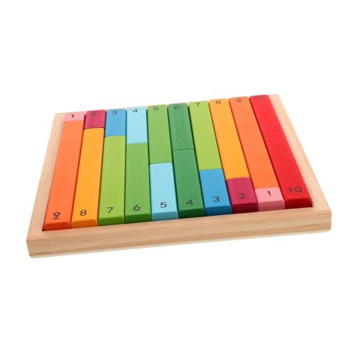 ifundom Mathe-stäbchen Aus Holz Pädagogisches Zähl-stäbchen Montessori-lernwerkzeug 1 Set Zahlen-lehrstäbe Mathe-fähigkeiten Für Jungen Und Mädchen von ifundom