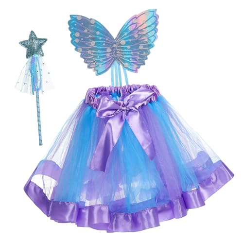 ifundom 1 Satz Mesh-Tutu-Rock Märchenkostüm Schmetterlings-Kostümrock Schmetterlingskleid halloween kostüm kostüm Tüll kleines mädchen tutu Schmetterlingskostüm für Mädchen Flachs von ifundom