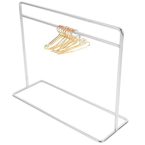 ifundom 1 Satz Mini-Aufhänger Bausatz Puppenhaus kleiderbügel für puppenkleidung puppenkleiderbügel Miniatur-Trockengestelle Kleiderbügel für Puppen aus Metall Eisen Silver von ifundom