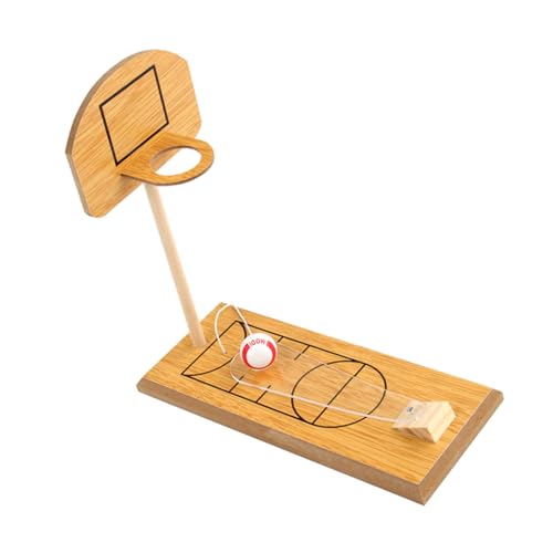 ifundom 1 Satz Mini-Basketballspielzeug Desktop-Basketballspiel Miniatur Spiele holzspielzeug tischbasketballspiel Tabletop-Basketball Finger-Basketballspiel Bambus Light Brown von ifundom