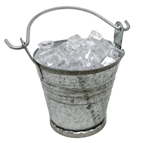 ifundom 1 Satz Mini-Eimer mit Eiswürfeln kinderspielzeug miniaturfiguren puppenhauszubehör kinderknallzeug Mini-Hausmodelle Modell für Mini-Bar Mini-Eishalter Harz von ifundom