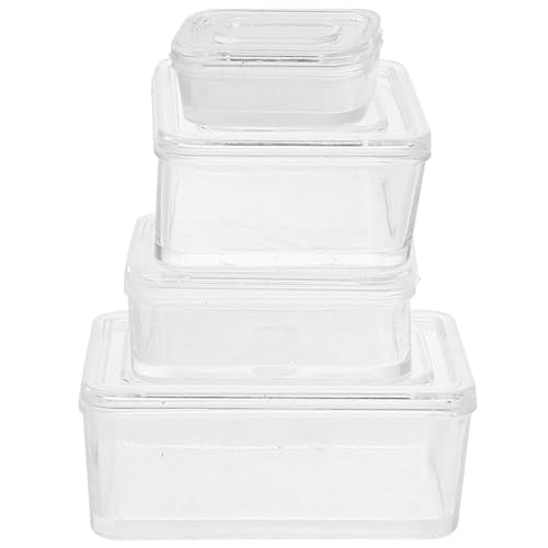 ifundom 1 Satz Mini-Fast-Food-Box Miniatur-kühlbox Küchenzubehör Für Puppenstuben DIY Mini-lebensmittelbehälter Miniatur-lebensmittelkanister-Requisite Gefrierschrank Plastik Puppenhaus von ifundom