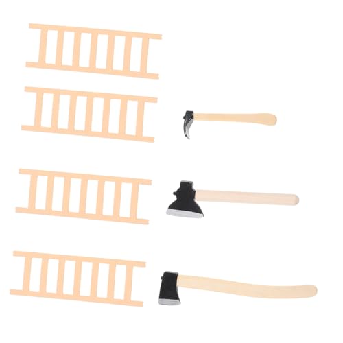 ifundom 1 Satz Mini- -Ornament Minileiter Miniaturtreppe Aus Holz Dekorative Leiter Treppenmodell Miniatur-spitzhacke Miniaturleitern Aus Holz Mini-Leiter-dekor Hölzern Zubehör Plastik von ifundom