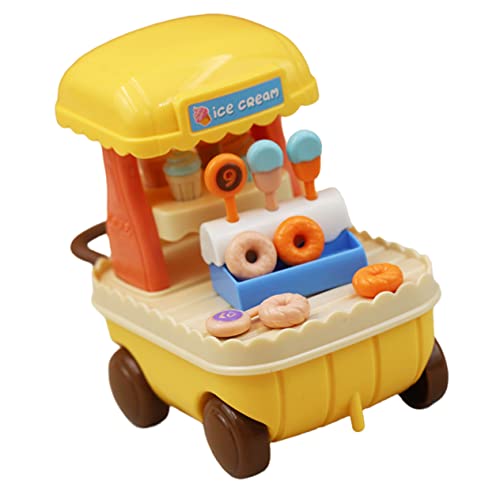 ifundom 1 Satz Mini-Schreibtischtafel für kinderspielzeug Simulierter Dessertwagen unikal Funky Eiswagen landschaftsbau mini Plastik von ifundom